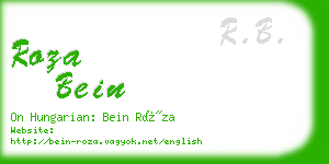 roza bein business card